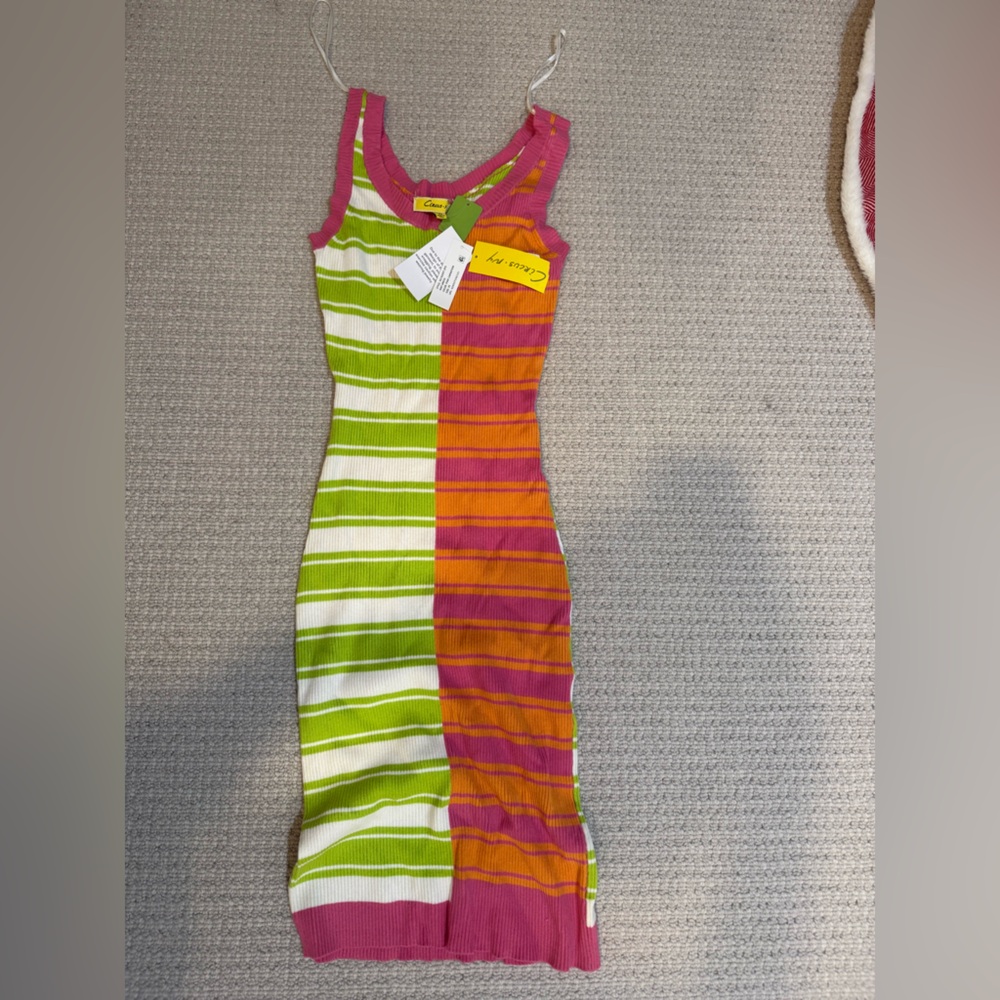 Colorful Striped Knit Dress